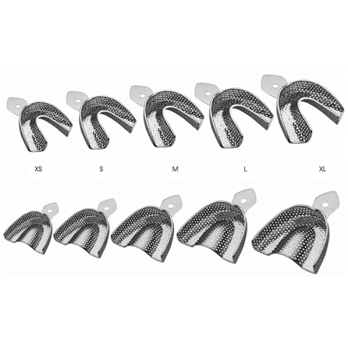 Perforateded with retentions rim - Set 10 STK (5+5) OK/UK 8001