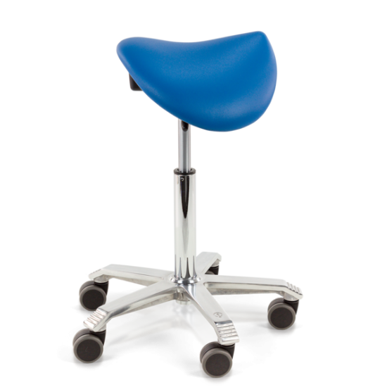 Score JUMPER TILT & HEIGHT adjustable Saddle Stool, Seamless Upholstered JUM-SLESS