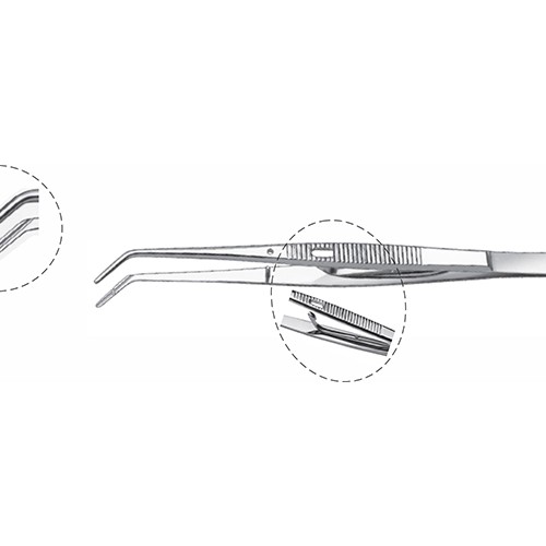 Endo-Tweezer with lock 16cm 4621