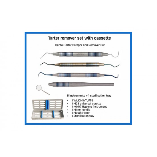 Tartar remover set with cassette