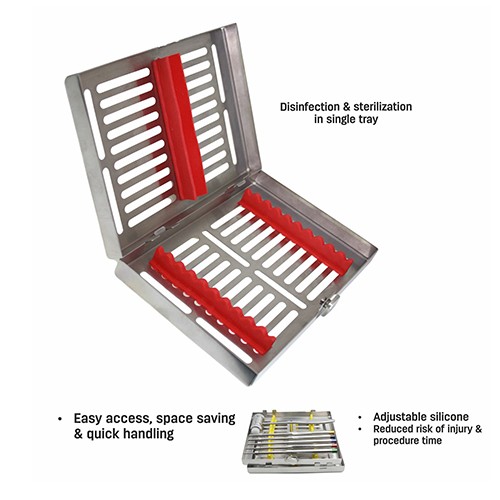 Medium cassette with removable top for 10 pcs 1612