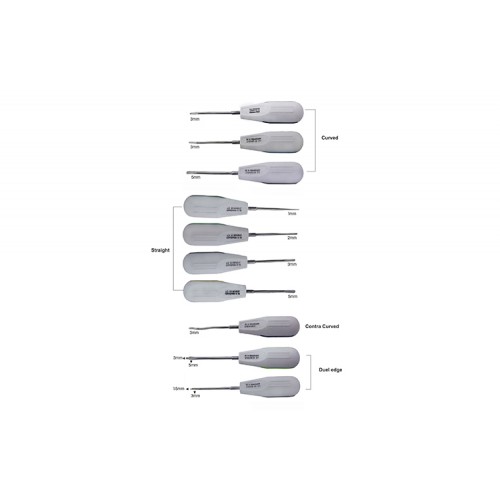 Premium Luxating elevators set of 10 pcs & 10x TRAYS 2101